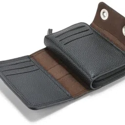 leatherscrafts Men Formal Black Artificial Leather Card Holder image 2