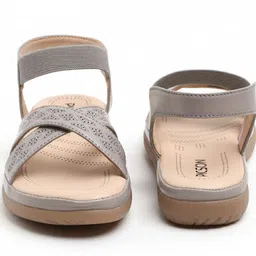 picson Women Comfort Premium Extra Soft Cushioning Criss-Cross Strap Casual Flats Sandal image 5