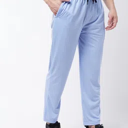 pivl Men Solid Light Blue Track Pants image 4