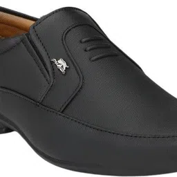 ali overseas Stylish Men,s Leather Black Formal Office Shoes Slip On For Men image 3