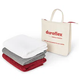 duroflex Duro Safe (78x48) Cotton Anti-Viral & Waterproof Queen Size Mattress Protector image 5