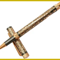 parmarth enterprises Elite Series Heritage 9009 Designer Carved Premium Rosegold Metal Body Gift Ball Pen-picture-34