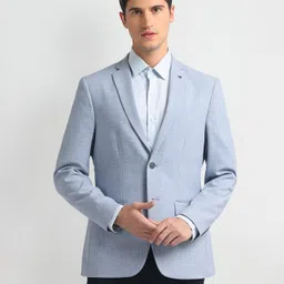arrow Men Solid Single Breasted Formal Blazer image 1