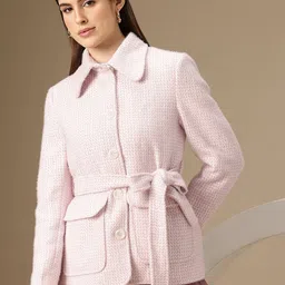 chemistry Women Self Design Single Breasted Casual Blazer-picture-13