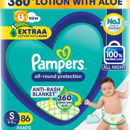 pampers All Round Protection Diaper Pants, Anti Rash Blanket, Lotion with Aloe - S-picture-11