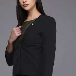 allen solly Women Solid Single Breasted Casual Blazer image 3