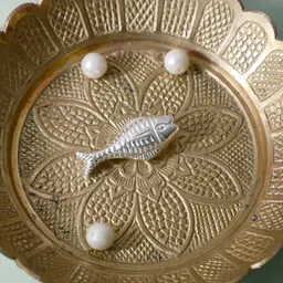 dhruvs collection 925 Silver Fish -Chandi Ki Machli for Astrological, Vastu, Pooja &Gifting (3.5g) Decorative Showpiece - 4 cm image 3