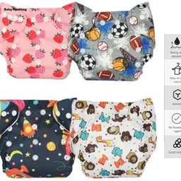 baby hashtag Reusable ,washable cloth diaper with absorbent insert (4 Pc)-picture-27