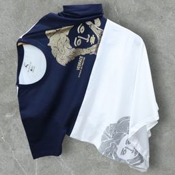 magneto Men Printed Round Neck Pure Cotton Navy Blue T-Shirt-picture-36