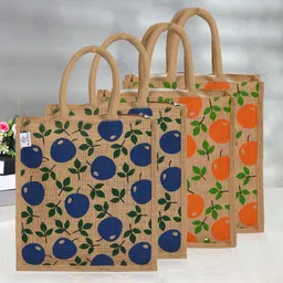 Jute Carry Grocery Bag with Zip|Shopping Bag with Handle|Pack of 4|Multi Pack of 4 Grocery Bags-image-55