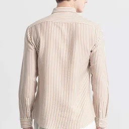 otus Men Slim Fit Striped Spread Collar Casual Shirt image 2