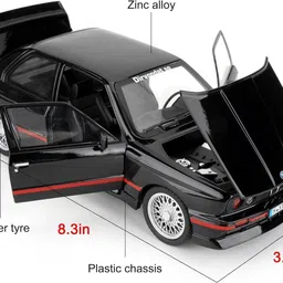 just craft 1:24 Scale B WM M3 E30 Diecast Models Alloy Diecast Toy Car Model pull back image 2