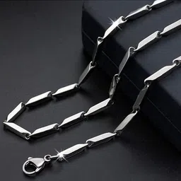 devora Stylish Party wear Silver chain for mens and boys Titanium, Sterling Silver Plated Stainless Steel Chain-picture-23