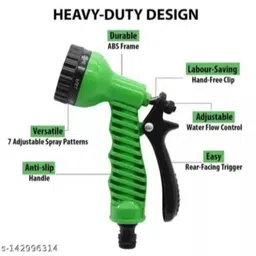 aashi 25 MTR PVC tubes garden hose water pipe Water pipe with spray gun size.05"(12 mm) Hose Pipe image 2