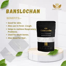 GAURVEDA Banslochan - Vanslochan - Tabashir - Silicic Acid - Pure & Natural Seed image 4