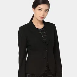 rocksy Women Solid Single Breasted Casual Blazer image 3