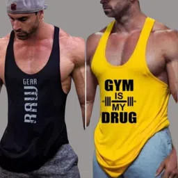 Pack of 2 Unifringe Gym Vest Men Vest-image-1