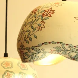 radhika dahlan Hand Painted Terracotta Cluster Hanging Light image 3