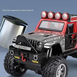 deuson ecom 1:32 Die Cast Metal Toy car Ru Bcon Model Car Light Sound No Pull Back car boy image 3