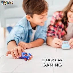 omsairamenterprises Pack of 6 Free Wheel Speed Racing 1:72 Scale Die cast Kids Vehicle Toy Set image 2