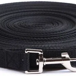 alcazar Dog Cord Leash 3 M Long Width 1 Inch for Medium Size Breeds (Black) 304 cm Dog Cord Leash image 1