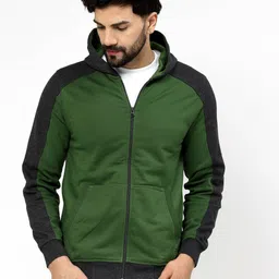 kalt Men Full Sleeve Color Block Hooded Sweatshirt-picture-18