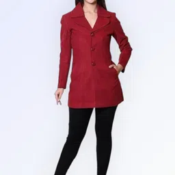 troo blue Women Solid Double Breasted Casual Blazer-picture-40