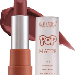 beauty people Pop Matte Lipstick, Hazelnut Haze, 3.8gms, Waterproof-picture-20