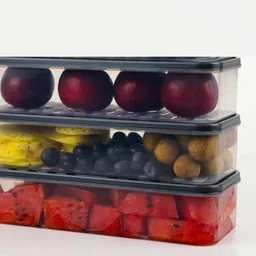 insew Plastic Fridge Container for Kitchen ,Vegetable ,Fruits Box Storage Basket image 2