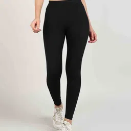 nexstep Solid Women Black Tights image 1