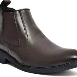 dpa Stylish Black Leather Chelsea Boots For Men Slip on Formal Boots For Men Boots For Men image 3