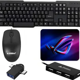 Henture Prodot Keyboard, Mouse and usb Hub , mouse pad and otg cable Combo Set Combo Set-picture-13