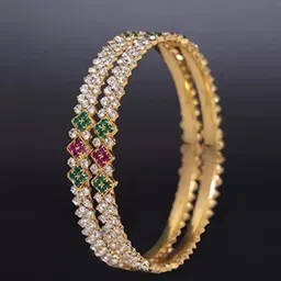 afj gold Copper Gold-plated Bangle Set-picture-28