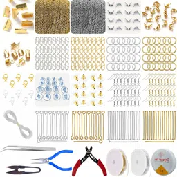 indikonb Jewelry Making Kit – Gold & Silver Findings & Tools for DIY Crafts-picture-12