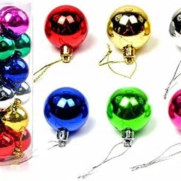 manrish Christmas Tree Decoration Items 40 Ornaments With Cap,Beard & Band Combo Hanging Ornaments Pack of 43 image 3