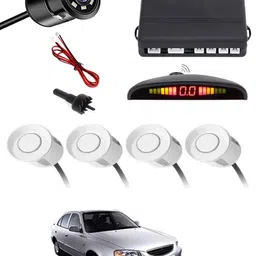zplus Car Parking Sensors - Set of 4 with Reverse Parking Camera (White)-3 Safety of Passengers/Car One Alarm Kit-2405 Parking Sensor-picture-16