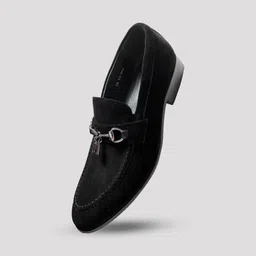 house of davinch Men Black Suede Formal Shoes Stylish Comfortable Slip On Party Wear Footwear Party Wear For Men image 2