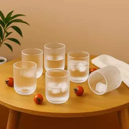 crystalglasses (Pack of 6) Glass Set for Juice/Coke/Mocktails/Coffee/ 200 ML Glass Set Water/Juice Glass-picture-12