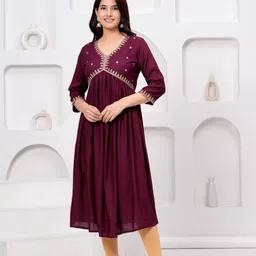 lakshay fashion Women Embellished Viscose Rayon Anarkali Kurta image 3