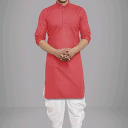 trust ous Men Cotton Blend Kurta Dhoti Set-picture-23