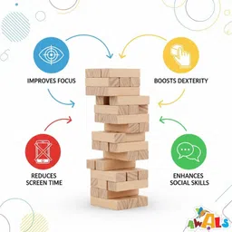 awals creations Classic Game Stacking Tower - 54 Blocks image 3