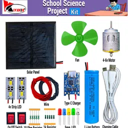 klvxken Solar Panel,Li-Battery,Fan,4v Motor,Light & Other Science Project Kit(29 Items) Electronic Components Electronic Hobby Kit-picture-10