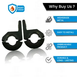 moto genius "30MM Universal Fog Light Clamp for Bikes - Durable Handlebar Mount (2 Pack)" Bike Headlight Mount image 2