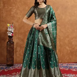 kv fashion Embroidered Semi Stitched Lehenga Choli-picture-38
