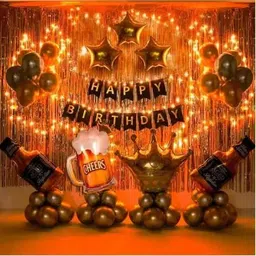 Solid Printed Happy Birthday Decor ation kit Combo - 613Pcs for Birthday Decor Balloon-image-60