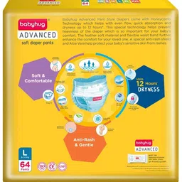 babyhug Baby Advanced Pant Style Diaper - Large (64 pieces) - L image 2