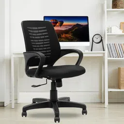 neo chair Office Chair With Adjustable Headrest and Lumbar Support, Modern Style Black Mesh Office Adjustable Arm Chair image 3