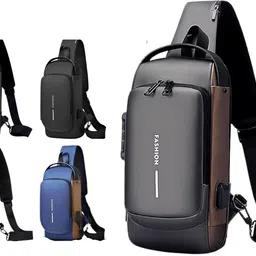 nkl Multicolor Men & Women Shoulder Bag Stylish Cross Shoulder Bag with USB Port & Security Lock Perfect for Travel_UE99-picture-11
