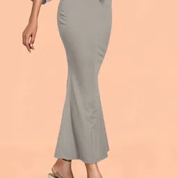 SCUBE DESIGNS Flare Comfy Saree Shapewear Grey (L) Nylon Blend Petticoat-picture-11