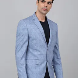 cantabil Men Checkered Single Breasted Casual Blazer image 5